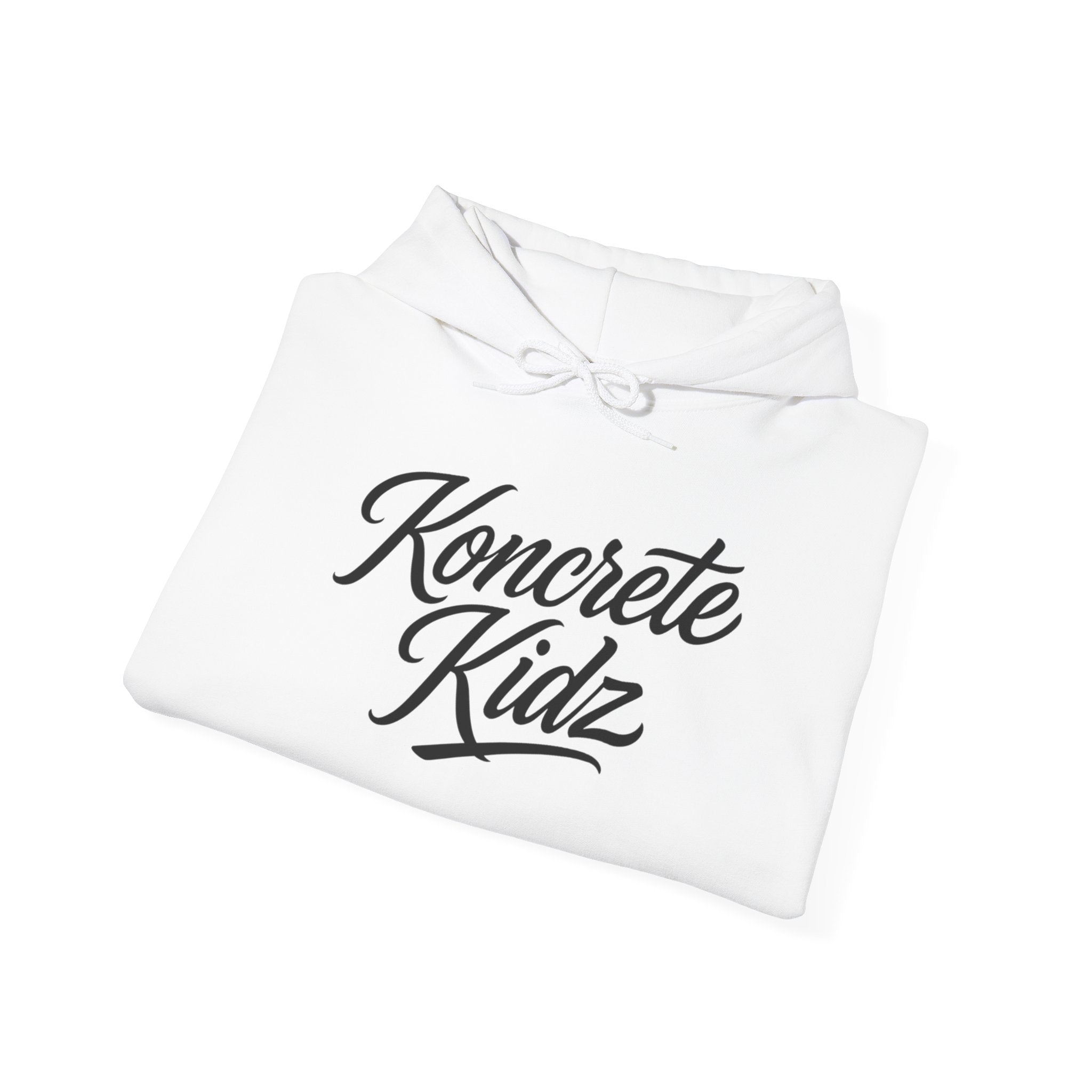 Koncrete Kidz Hoodie – Retro Script Logo Streetwear Pullover